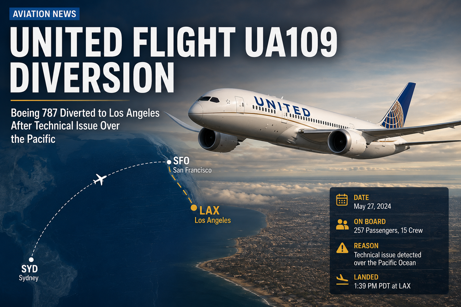 United Flight UA109 Diversion